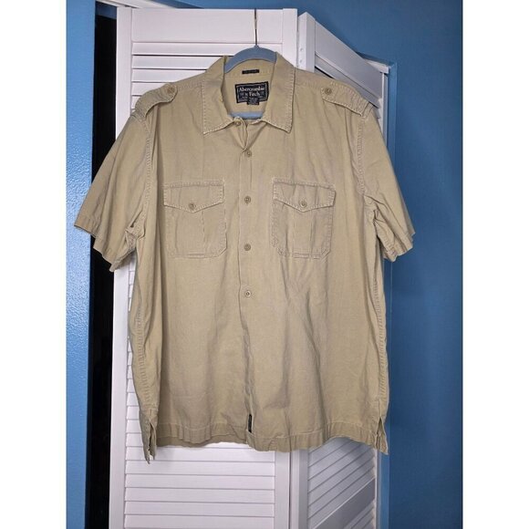 Abercrombie & Fitch Safari Button Shirt Short Sleeve XL Outdoor - Picture 9 of 16